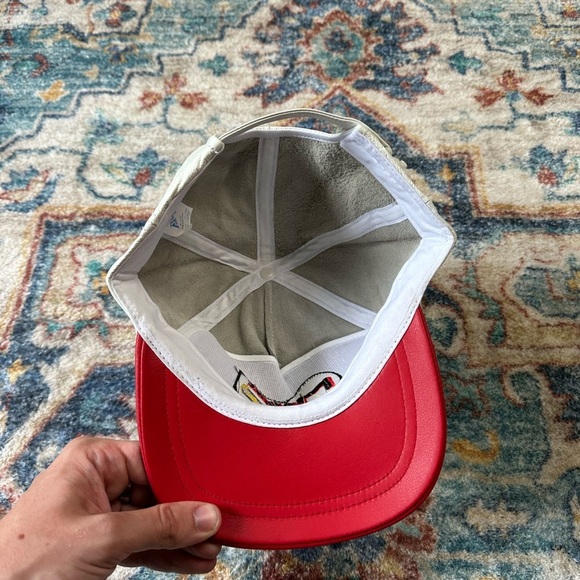 Vintage 80s Marine Construction Leather Baseball Cap - Picture 5 of 8